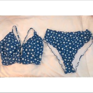 Floral High Waisted Bikini Set